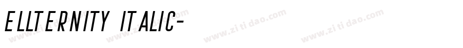 Ellternity Italic字体转换